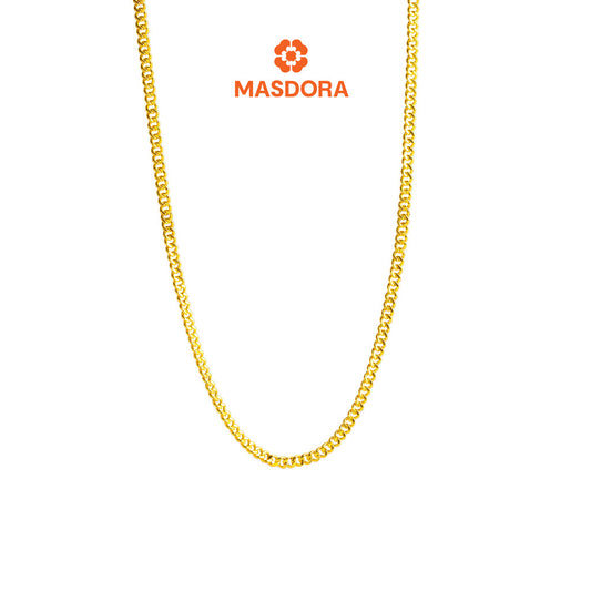 MASDORA 916 Gold Necklace Rantai Leher Emas ~ Gajah Chain (EMAS 916/22K)