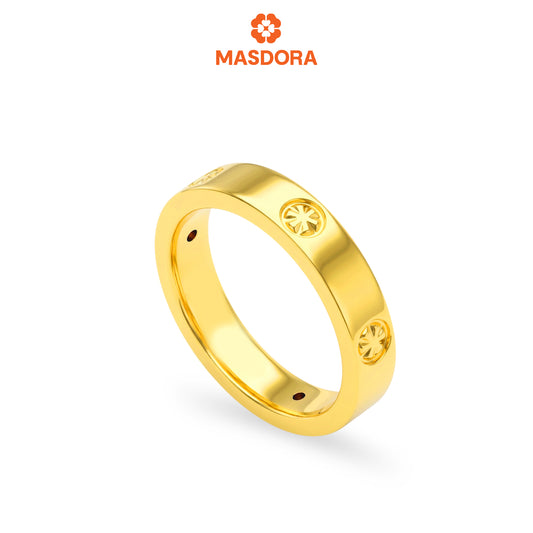 MASDORA 916 Gold Ring Rings Cincin Emas ~ HG Golden Flower Marks (EMAS 916/22K)