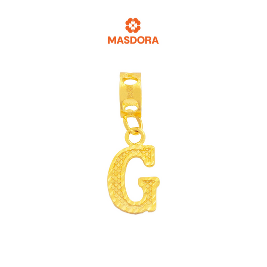 MASDORA 916 Gold Charms Charm Emas ~ Alphabet G (EMAS 916/22K)