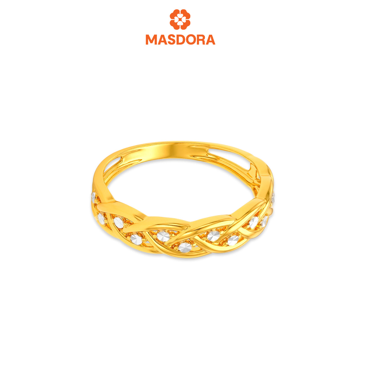 MASDORA 916 Gold Ring Rings Cincin Emas ~ Duotone Dotted Rapunzel (EMAS 916/22K)