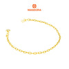 MASDORA 916 Gold Bracelet Rantai Tangan Emas ~ Delicate Oval Paperclip (EMAS 916/22K)