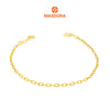 MASDORA 916 Gold Bracelet Rantai Tangan Emas ~ Delicate Oval Paperclip (EMAS 916/22K)
