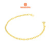 MASDORA 916 Gold Bracelet Rantai Tangan Emas ~ Delicate Oval Paperclip (EMAS 916/22K)