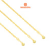 MASDORA 916 Gold Bracelet Rantai Tangan Emas ~ Delicate Oval Paperclip (EMAS 916/22K)