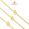 MASDORA 916 Gold Bracelet Rantai Tangan Emas ~ Shining Sauh Double Solid Sincero (EMAS 916/22K)