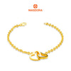 MASDORA 916 Gold Bracelet Rantai Tangan Emas ~ Shining Sauh Double Solid Sincero (EMAS 916/22K)