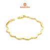 MASDORA 916 Gold Bracelet Rantai Tangan Emas ~ Golden Plain Zigzag (EMAS 916/22K)