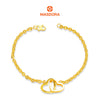 MASDORA 916 Gold Bracelet Rantai Tangan Emas ~ Shining Sauh Double Solid Sincero (EMAS 916/22K)