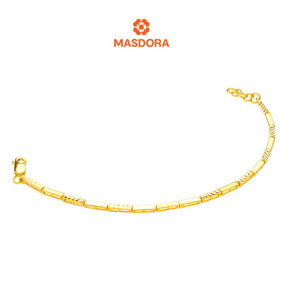 MASDORA 916 Gold Bracelet Rantai Tangan Emas ~ Golden Lined Cutting (EMAS 916/22K)