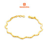 MASDORA 916 Gold Bracelet Rantai Tangan Emas ~ Golden Plain Zigzag (EMAS 916/22K)