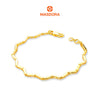 MASDORA 916 Gold Bracelet Rantai Tangan Emas ~ Golden Plain Zigzag (EMAS 916/22K)
