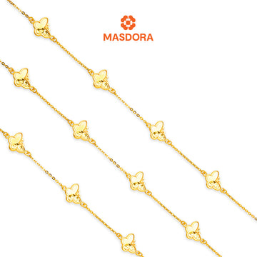 MASDORA 916 Gold Bracelet Rantai Tangan Emas ~ Elegant Papillon Glitz (EMAS 916/22K)