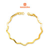 MASDORA 916 Gold Bracelet Rantai Tangan Emas ~ Golden Plain Zigzag (EMAS 916/22K)