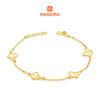 MASDORA 916 Gold Bracelet Rantai Tangan Emas ~ Elegant Papillon Glitz (EMAS 916/22K)