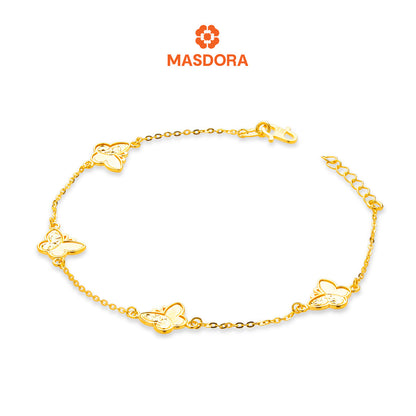 MASDORA 916 Gold Bracelet Rantai Tangan Emas ~ Elegant Papillon Glitz (EMAS 916/22K)