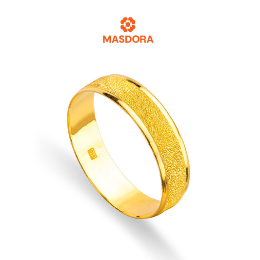 MASDORA 916 Gold Ring Rings Cincin Emas ~ CBR Golden Sandy Glitz (EMAS 916/22K)