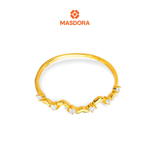 MASDORA 916 Gold Ring Rings Cincin Emas ~ Sparkling Luminous Hearts (EMAS 916/22K)