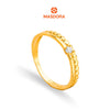 MASDORA 916 Gold Ring Rings Cincin Emas ~ Golden Honeycomb Solitaire (EMAS 916/22K)