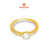 MASDORA 916 Gold Ring Rings Cincin Emas ~ Sparkling Intricate Solitaire (EMAS 916/22K)