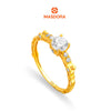 MASDORA 916 Gold Ring Rings Cincin Emas ~ Sparkling Rome Solitaire (EMAS 916/22K)