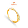 MASDORA 916 Gold Ring Rings Cincin Emas ~ Sparkling Simple Weave (EMAS 916/22K)