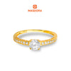 MASDORA 916 Gold Ring Rings Cincin Emas ~ Sparkling Intricate Solitaire (EMAS 916/22K)