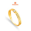 MASDORA 916 Gold Ring Rings Cincin Emas ~ Golden Honeycomb Solitaire (EMAS 916/22K)
