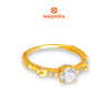 MASDORA 916 Gold Ring Rings Cincin Emas ~ Sparkling Rome Solitaire (EMAS 916/22K)