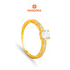 MASDORA 916 Gold Ring Rings Cincin Emas ~ Sparkling Intricate Solitaire (EMAS 916/22K)