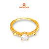 MASDORA 916 Gold Ring Rings Cincin Emas ~ Sparkling Rome Solitaire (EMAS 916/22K)