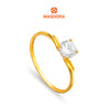 MASDORA 916 Gold Ring Rings Cincin Emas ~ Golden Tiara Solitaire (EMAS 916/22K)
