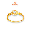 MASDORA 916 Gold Ring Rings Cincin Emas ~ Sparkling D Halo (EMAS 916/22K)