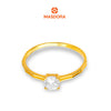 MASDORA 916 Gold Ring Rings Cincin Emas ~ Golden Poligonal Solitaire (EMAS 916/22K)