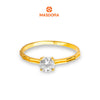 MASDORA 916 Gold Ring Rings Cincin Emas ~ Golden Poligonal Solitaire (EMAS 916/22K)