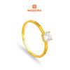 MASDORA 916 Gold Ring Rings Cincin Emas ~ Golden Poligonal Solitaire (EMAS 916/22K)