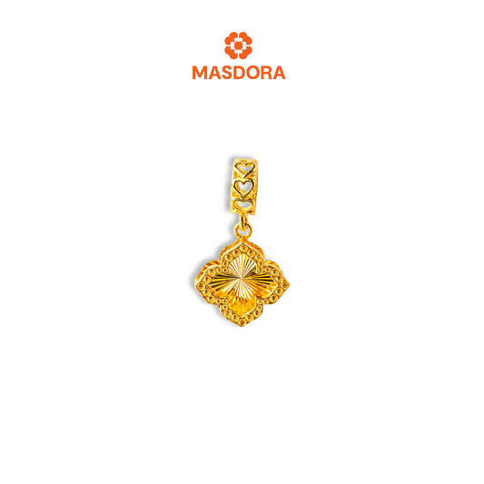 MASDORA 916 Gold Pendant Loket Emas ~ Golden Shiny Alhambra (EMAS 916/22K)