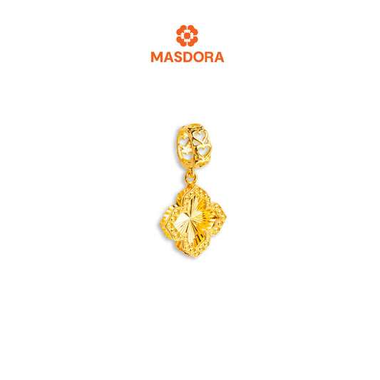 MASDORA 916 Gold Pendant Loket Emas ~ Golden Shiny Alhambra (EMAS 916/22K)
