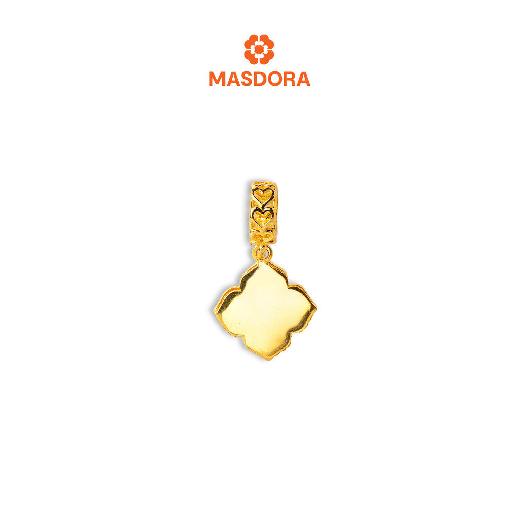 MASDORA 916 Gold Pendant Loket Emas ~ Golden Shiny Alhambra (EMAS 916/22K)