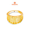 MASDORA 916 Gold Ring Rings Cincin Emas ~ HG Golden Wide Cascade (EMAS 916/22K)