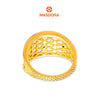 MASDORA 916 Gold Ring Rings Cincin Emas ~ HG Golden Wide Cascade (EMAS 916/22K)