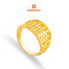 MASDORA 916 Gold Ring Rings Cincin Emas ~ HG Golden Wide Cascade (EMAS 916/22K)