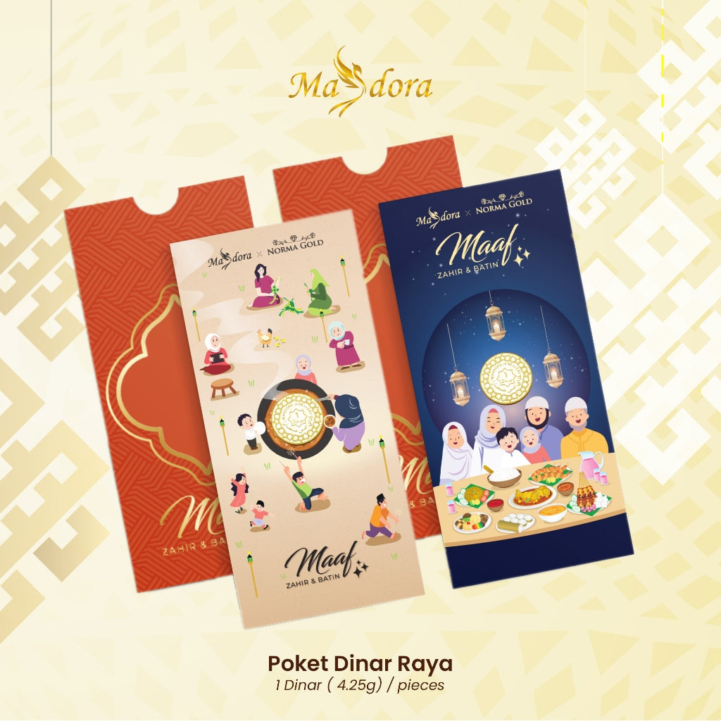 MASDORA 999.9 Gold 1 Dinar (4.25GM) Gift Series ~ Pocket Dinar Raya Collection 2024 (EMAS 999.9/24K)