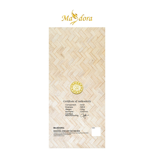 MASDORA 999.9 Gold 1/4 Dinar (1.06GM) Gift Series ~ Pocket 1/4 Dinar (1.06GM) Raya Collection 2024 (EMAS 999.9/24K)