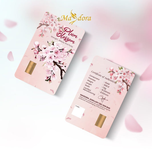 MASDORA 999.9 Gold Bar 1.00GM Flower Series - Assorted Design (EMAS 999.9/24K)