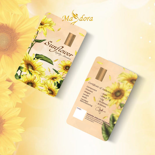 MASDORA 999.9 Gold Bar 1.00GM Flower Series - Assorted Design (EMAS 999.9/24K)