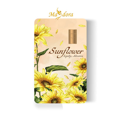 MASDORA 999.9 Gold Bar 1.00GM Flower Series - Assorted Design (EMAS 999.9/24K)