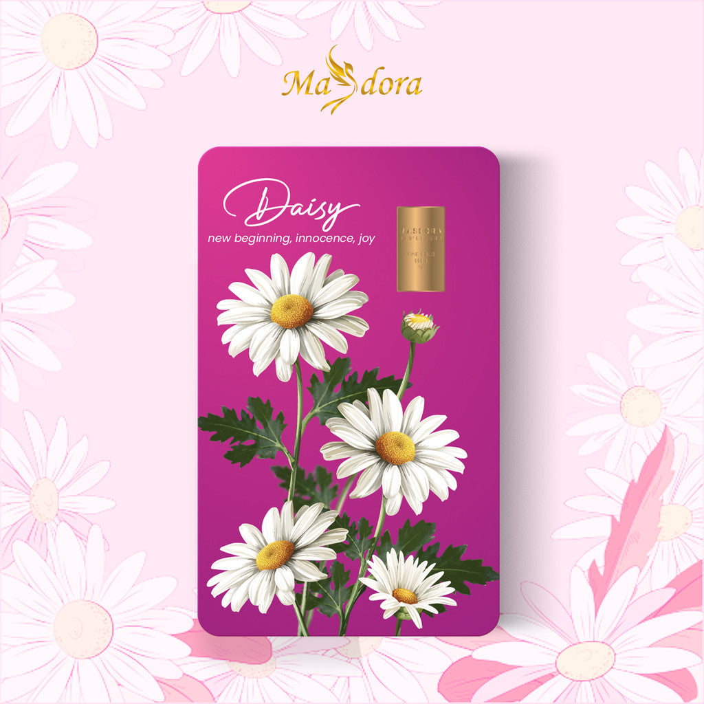 MASDORA 999.9 Gold Bar 1.00GM Flower Series - Assorted Design (EMAS 999.9/24K)
