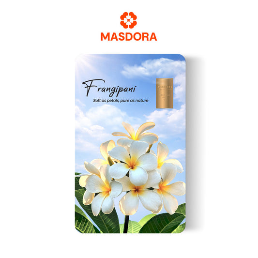 MASDORA 999.9 Gold Bar 1.00GM Flower Series ~ Frangipani Flower (EMAS 999.9/24K)