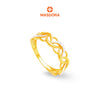 MASDORA 916 Gold Ring Rings Cincin Emas ~ Duotone Crescent Chain (EMAS 916/22K)