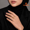 MASDORA 916 Gold Ring Rings Cincin Emas ~ Duotone Braided Songket  (EMAS 916/22K)